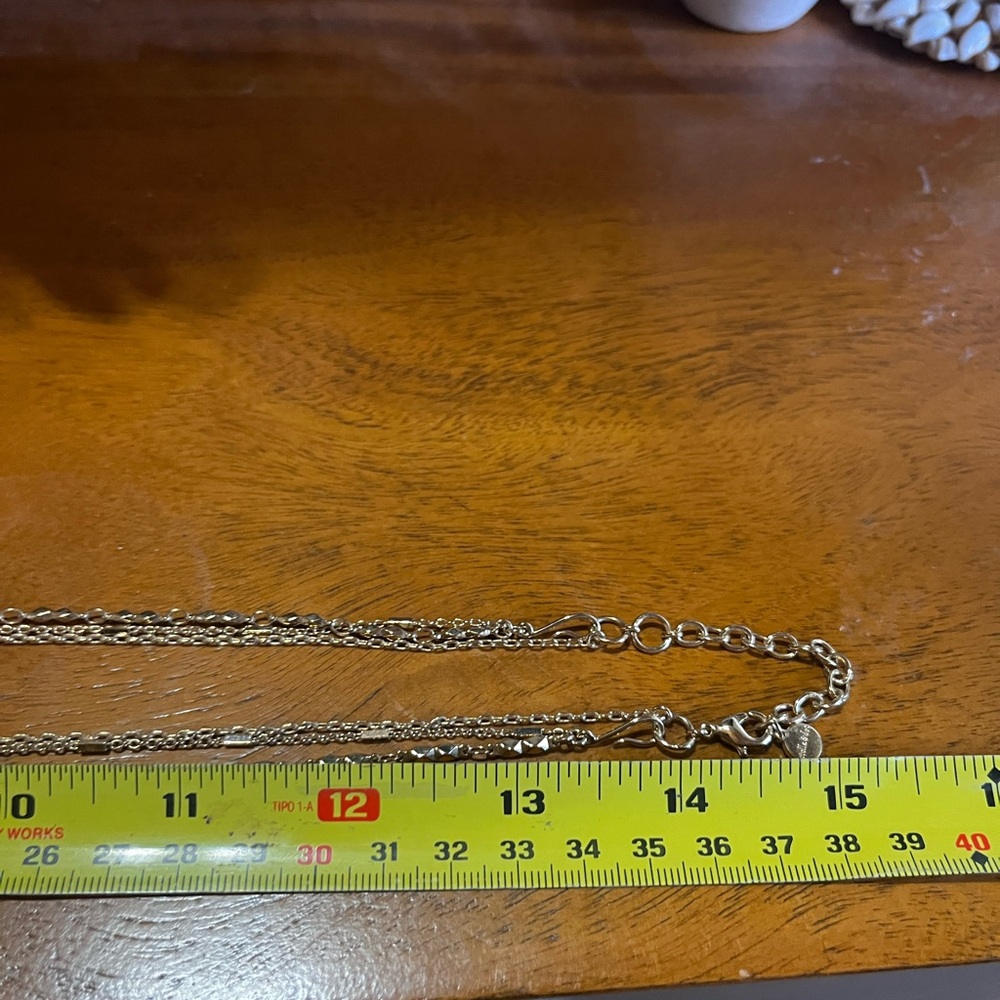 Stella & Dot Gold Necklace with Clear Pendant - Picture 13 of 14